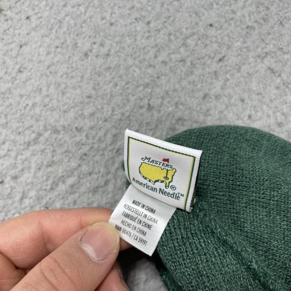 Masters Hat Beanie Mens One Size Green Golf American Needle Knit Winter - Picture 9 of 10
